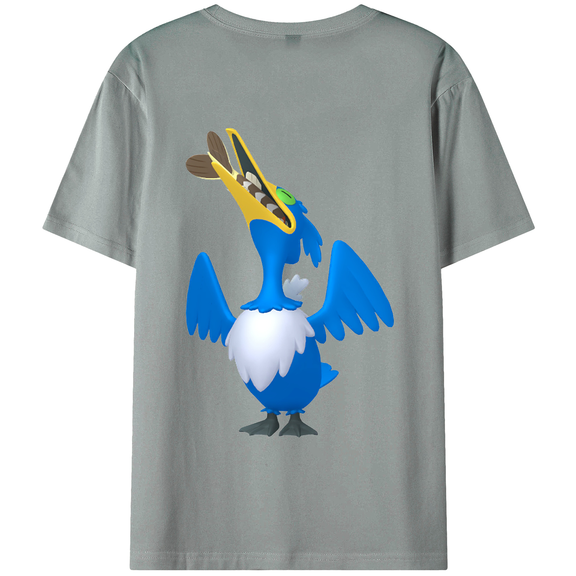 （画像用） ポケットモンスター Pokémon 綿100％ メンズ半袖Tシャツ（バックプリント） 通気性